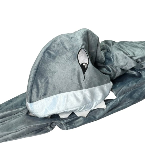 Spirit Costume One Size Unisex Shark Jumpsuit Hooded Bodysuit Jogger Outfit - Picture 5 of 15